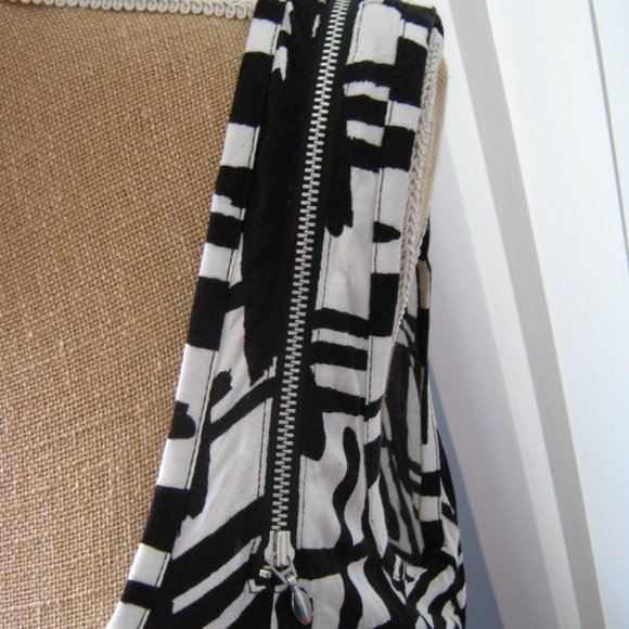 NWT Offwhite and Black Abstract INC Tunic/Dress - Picture 3 of 6